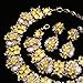 Holylove 7 Colors Crystal Vintage Statement Necklace Earrings (Yellow-8041BE yellow set)