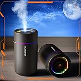 KISSWILL Mini Humidifier, USB Personal Desktop Humidifier for Car, Office, Bedroom etc. Auto Shut-Off, 2 Mist Modes, Super Qu
