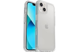 OtterBox iPhone 13 (ONLY) Symmetry Series Case - CLEAR, ultra-sleek, wireless charging compatible, raised edges protect camera & screen