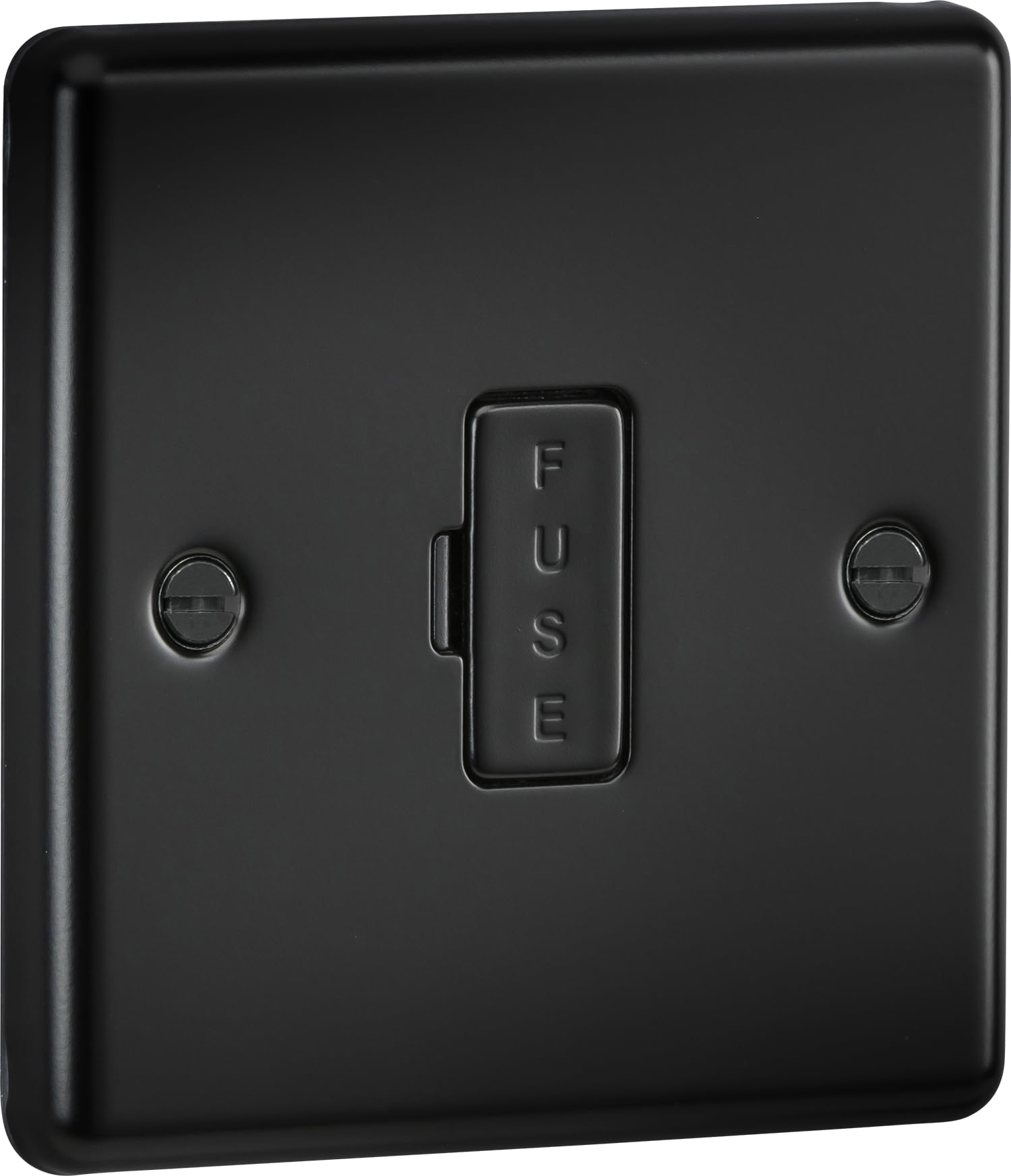 Knightsbridge 13A Fused Spur Unit - Matt Black — image 1