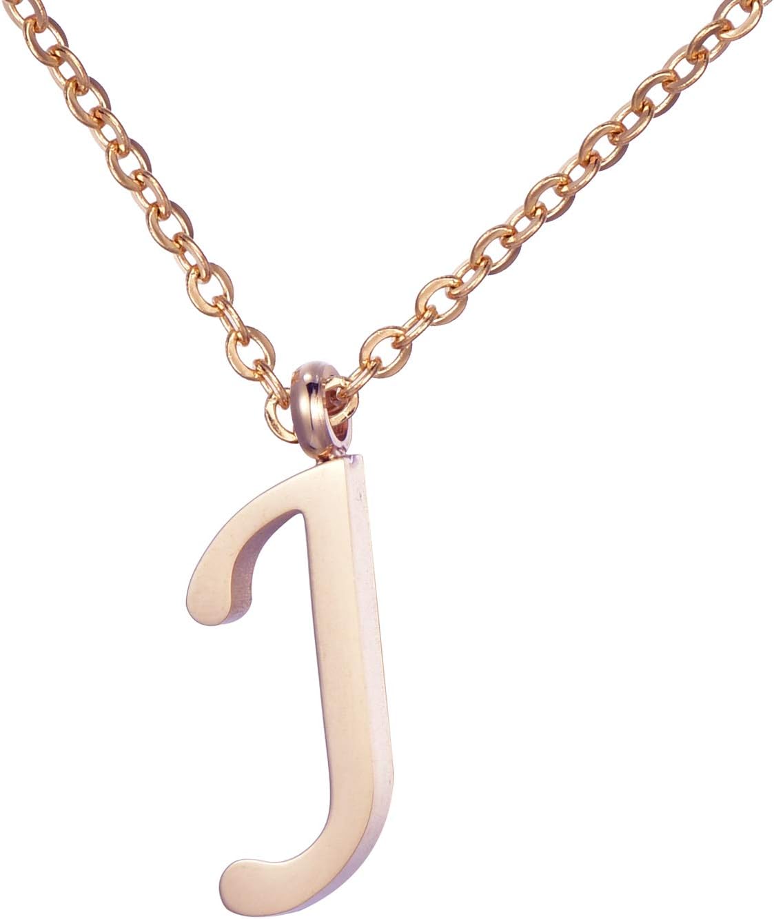 Morellawomen's stainless steel necklace rose gold with pendant letters