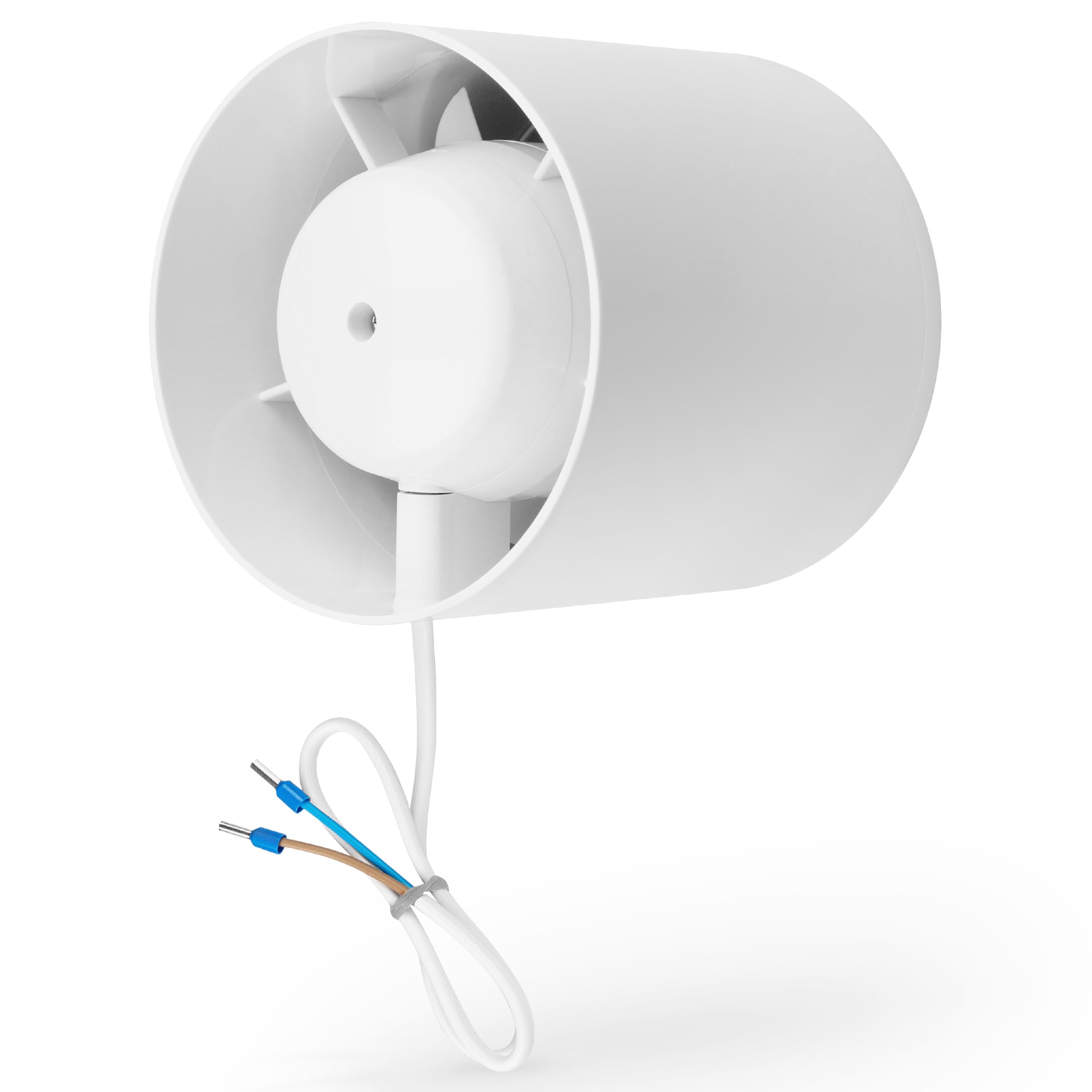 4 Inch Inline Fan with Backdraft Damper 100 m³/h 2550 RPM 32 dB IPX4