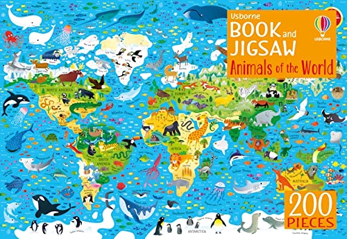 Usborne Publishing Ltd Book and Jigsaw Puzzle Animals of the World