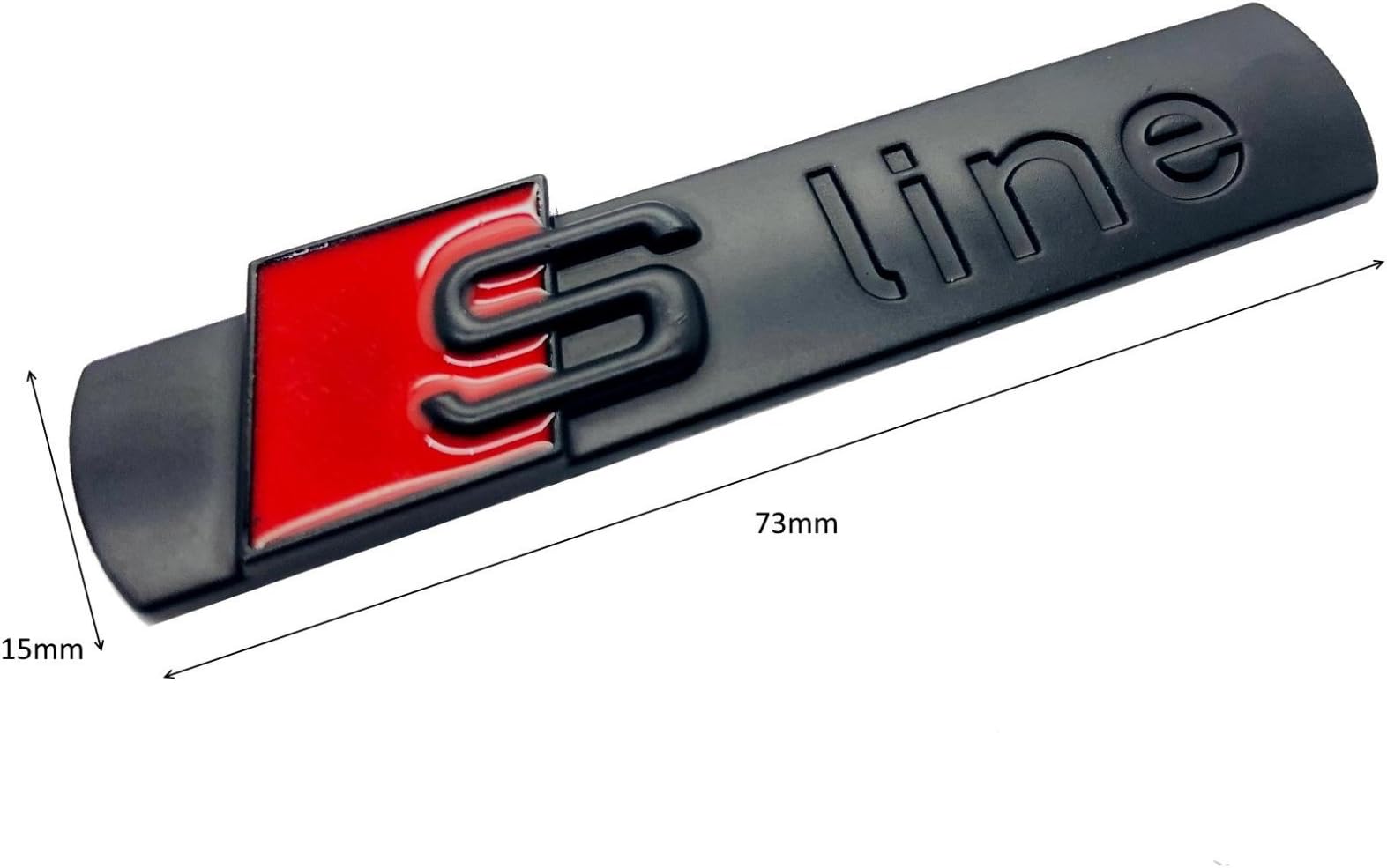 Carbon-Genetics 2 x Matte Black S Line Side Wing Fender Badge Emblem Stick On For Sline