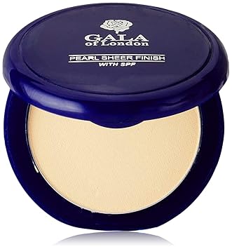 Gala of London Pearl Compact with Mirror, Ivory, 12g
