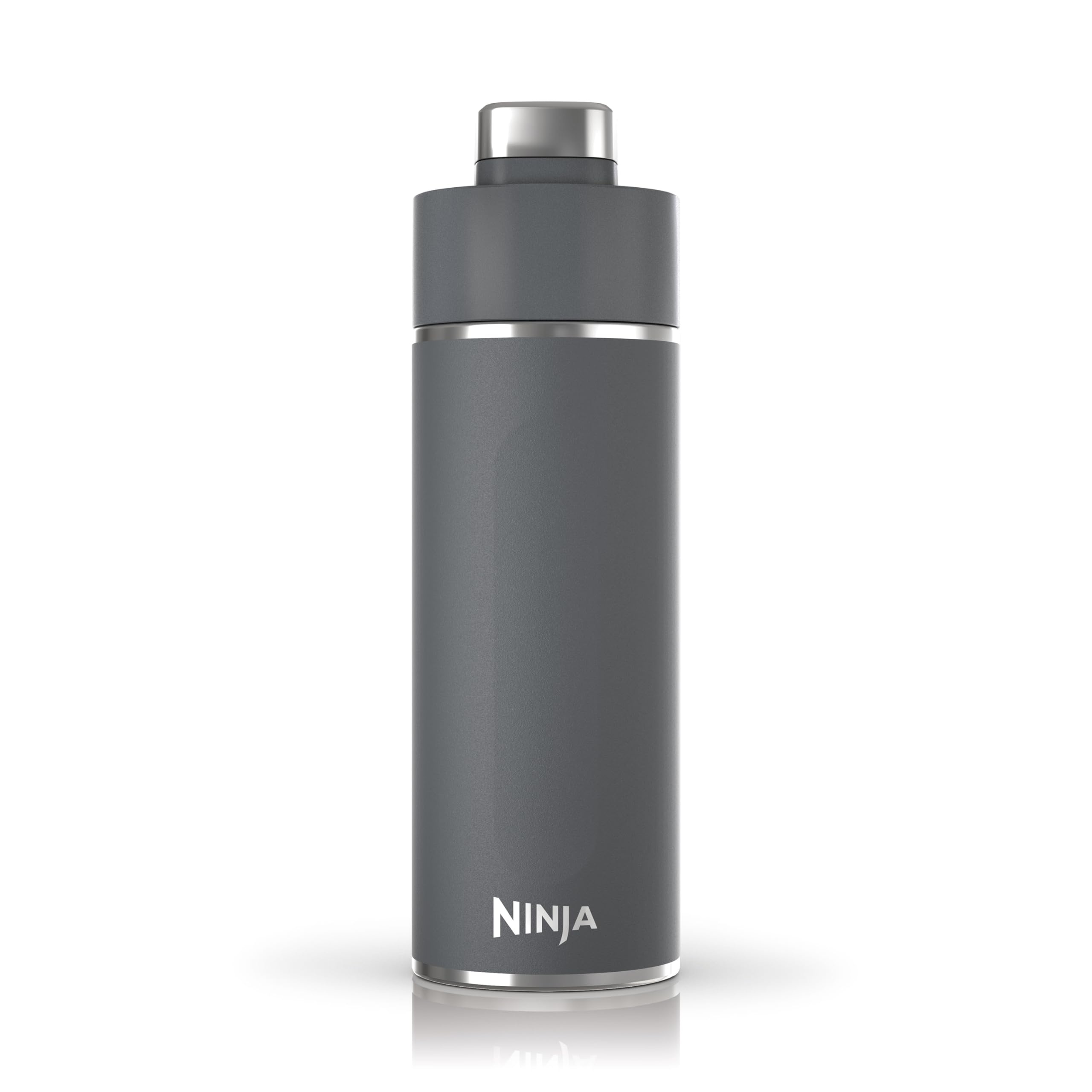Ninja Thirsti Water Bottle and Flask 700 ML With Leak-Proof Lid, Designed For Carbonated, Hot & Cold Drinks, Ideal For Travel & Sports, Triple Insulated, Stainless Steel Bottle, Grey, DW2401EUUKGY