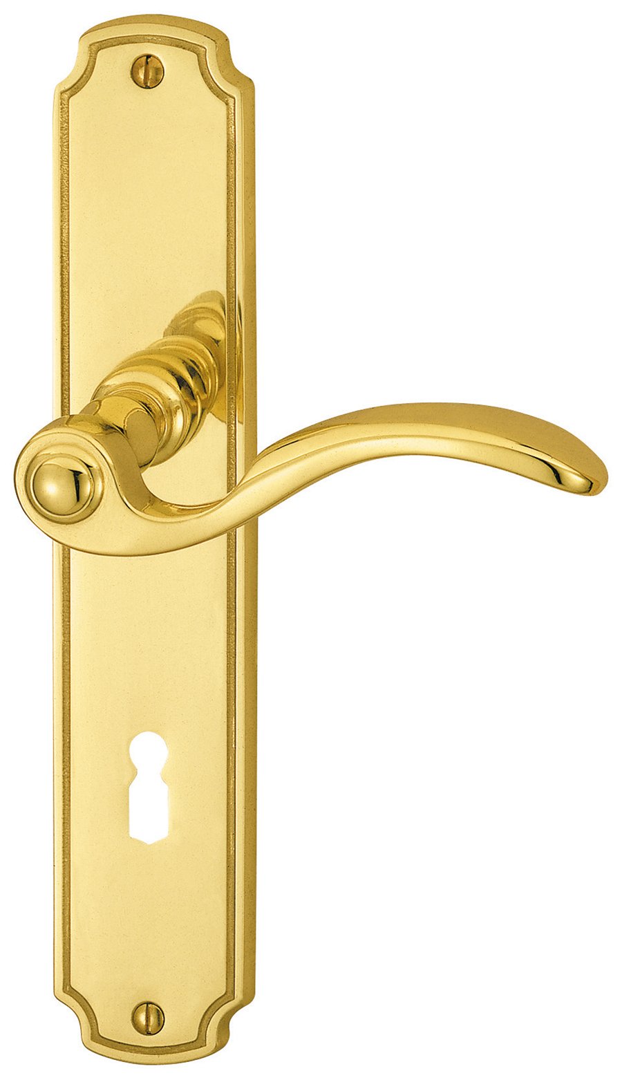 ALPERTEC Rica Long Plate Door Fittings Door Handle Latch Door Handles on Backplate (1 Piece, 32410010