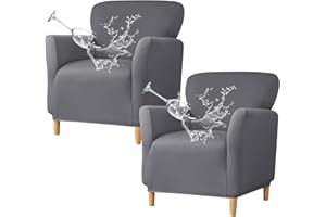 HAOYONG Banquet Armchair Slipcover Waterproof Stretch Chair Covers Armchair Sofa Covers Soft Arm Chair Cover Removable Washable Single Couch Covers Furniture Protector for Living Room - Set of 2