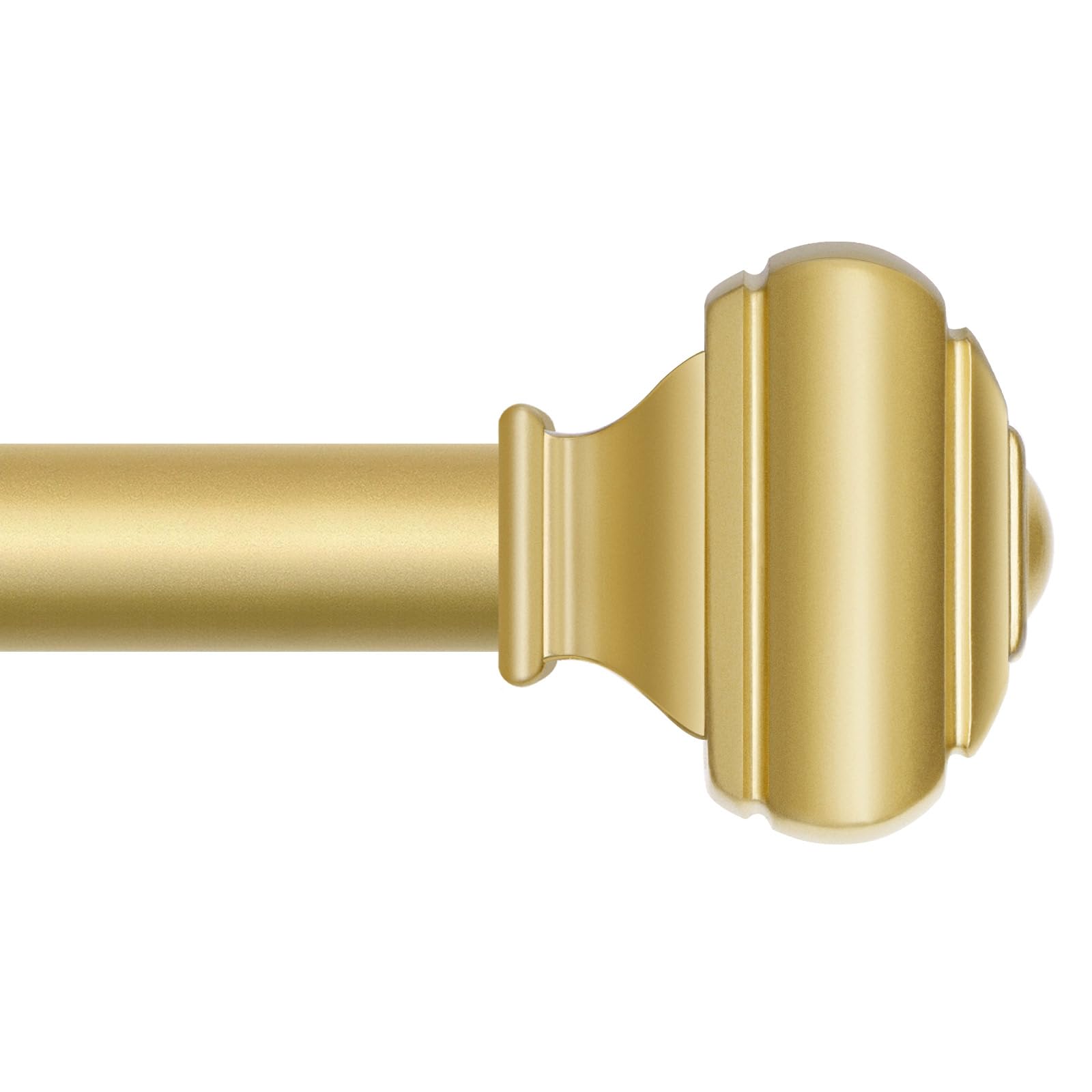 Photo 1 of Decorative Gold Curtain Rods for Windows 72 to 144 Inches(6-12ft), USFOOK 7/8 Inch Long Curtain Rod 32 to 144 Inches, Heavy Duty Single Drapery Rods, Square End