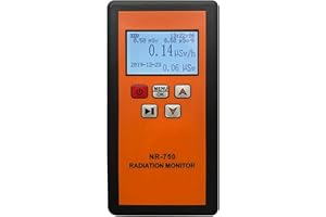 Sunydog NR-750 Handheld Portable Nuclear Radiation Detector LCD Display Household Radioactive Tester Geiger Counter Detection Sound Vibrations Light Triple Alarm Practical Nuclear Radiation Detector