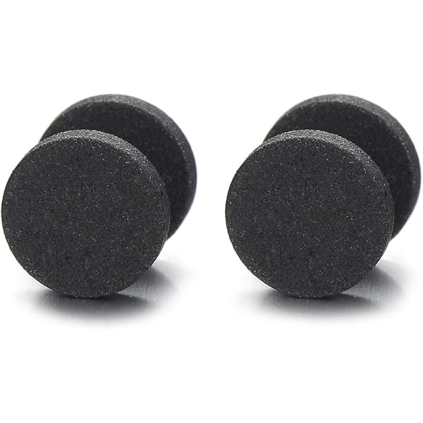 16g Fake Earplug Round Stretcher Plug Tunnel Surgical Steel Ear Piercing Earring