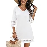 VIMPUNEC Swimsuit Coverup for Women Bathing Suit Cover Up Summer Casual Beach Dress Shirts