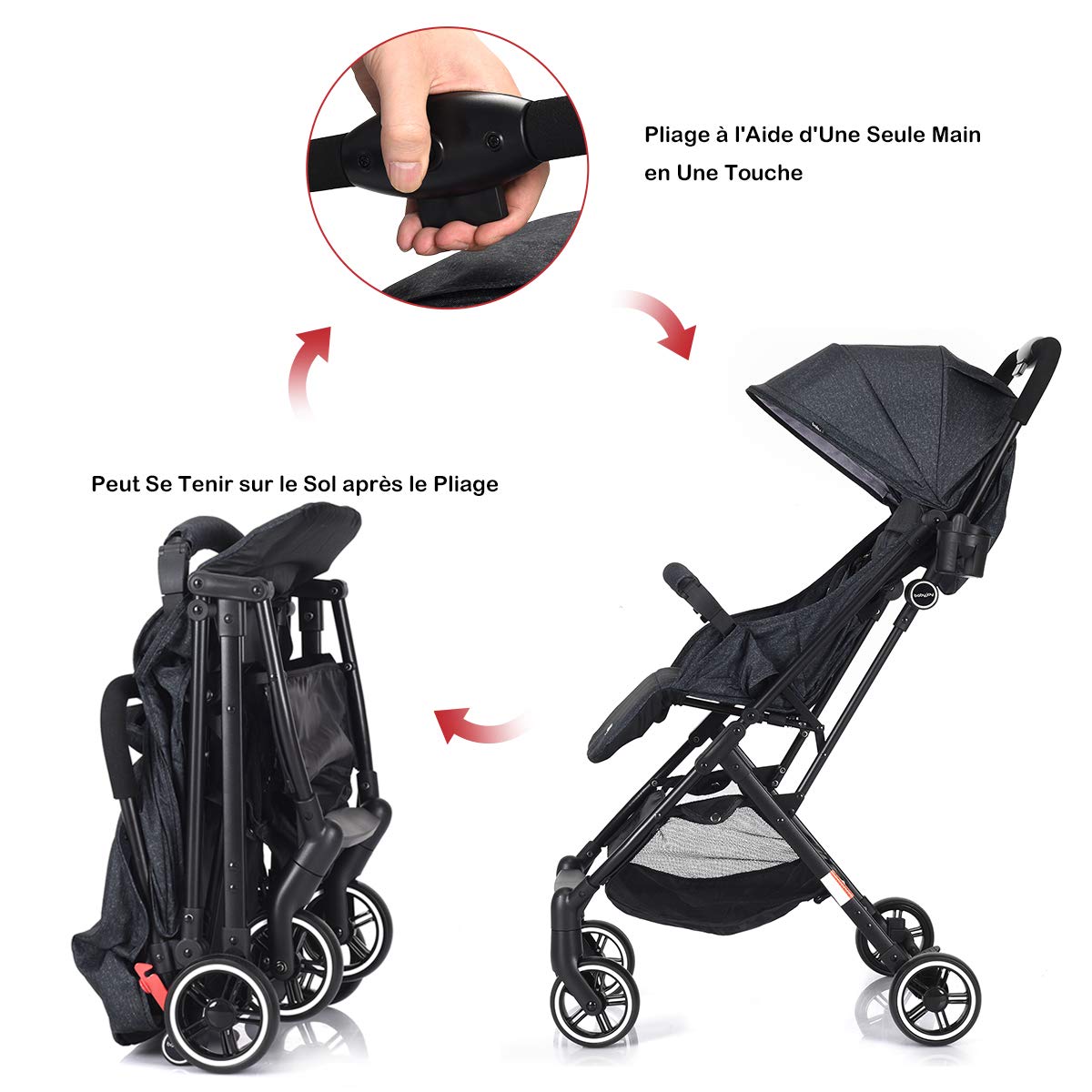 poussette canne facile a plier