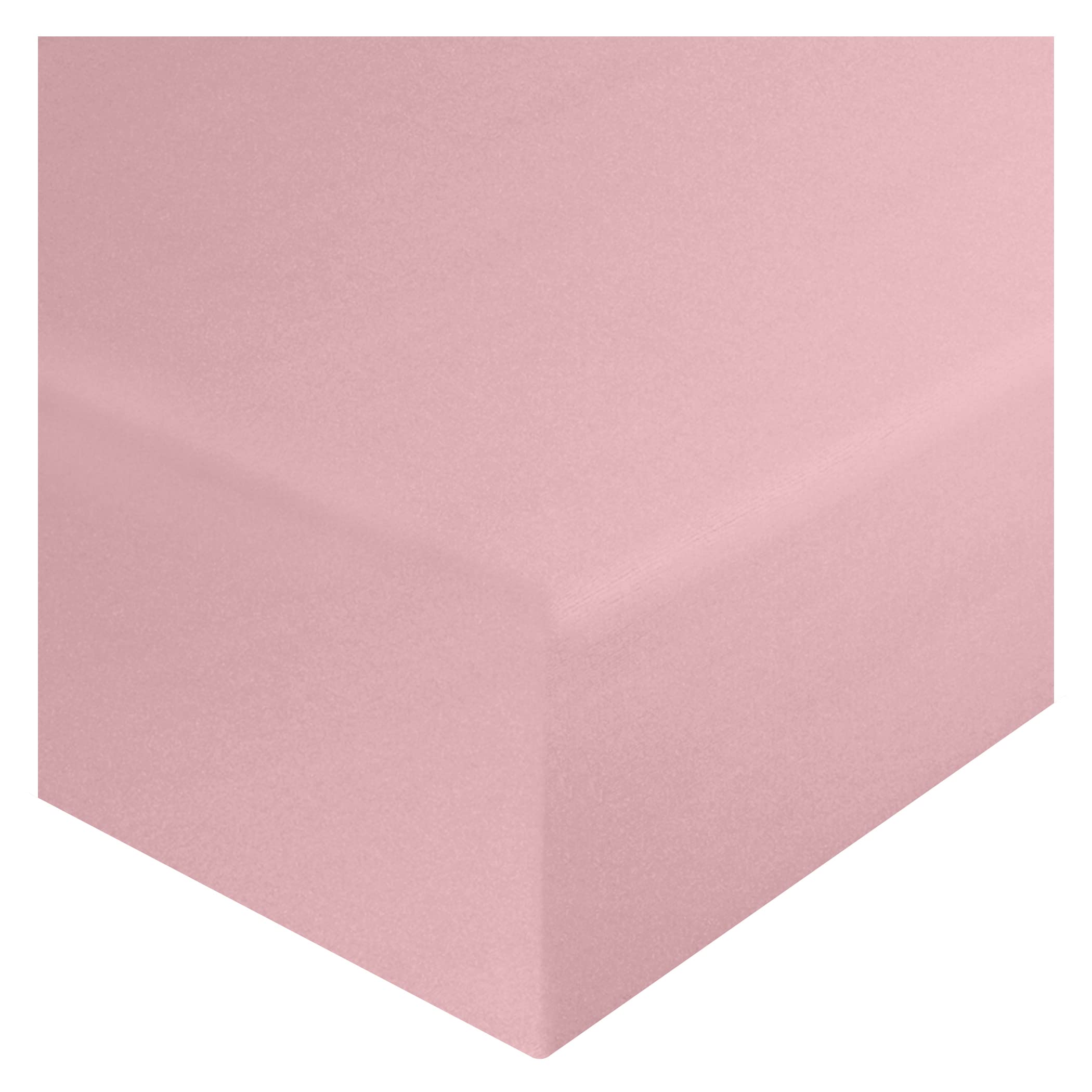 HOME ACE Pink Small Double Fitted Sheet Small Double 4FT 122CM x 190CM, 10"/25CM Deep Small Double Bed Sheets Fitted, Easy Care 4FT Fitted Sheets Small Double Sheet Poly Cotton 3/4 Fitted Sheet