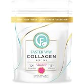 Faster Way - Collagen Peptides - Strawberry Lemonade - 30 Servings | 12g Hydrolyzed Collagen + 11g Protein Per Serving - Hair, Skin &amp; Nails - Amino Acids - Grass-Fed - Sugar, Gluten &amp; Dairy Free