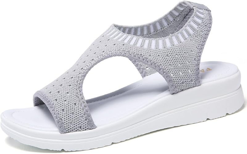 Amazon Stq 18 レディース フライニット サンダル オープントウ スリッパ 厚底 サンダル コンフォート オフィス サンダル 美脚 履き心地抜群 おしゃれ Stq ファッションサンダル