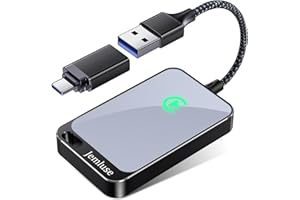 Jemluse Wireless CarPlay Adapter for Apple - Stable Fast Connection for Convert Factory Wired to Wireless CarPlay Dongle Cars for iPhone - No Latency from iOS 10+ to Screen w/USB C(White Black)