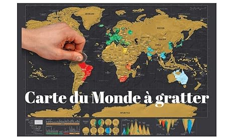 Décoration Intérieure Carte Du Monde Xxl à Gratter Avec