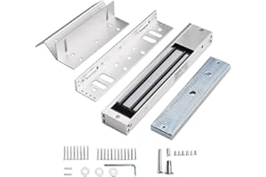 XIXEI Electric Magnetic Lock for Door 12VDC Holding Force 600lbs with ZL Brackets, Gate Opener Outdoor Indoor Maglock Solenoid Lock for Access Control, Silver