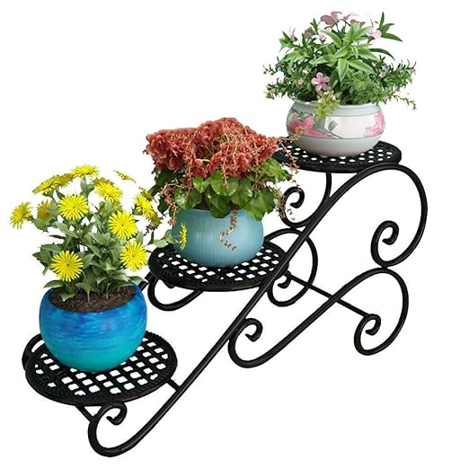 Planta Flor de pie Bandeja de dos capas Talla Exquisita mano de ...