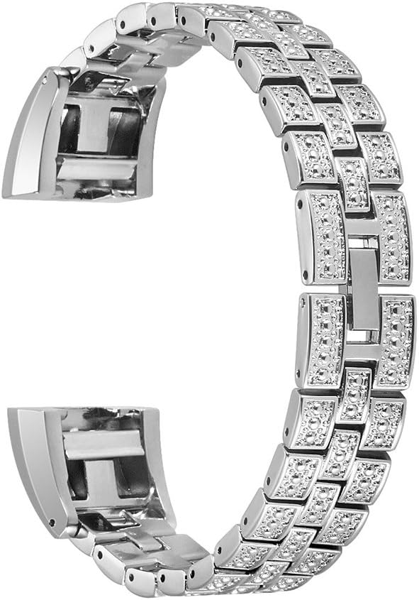 TreasureMax for Fitbit Charge 2 Bands, Stainless Steel Replacement Accessory Bracelet Band,Large,Small,Metal Bands for Fitbit Charge 2/Charge 2 Bands/Fitbit Charge 2 Bands(No Tracker)
