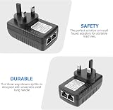 STOBOK DC 48V 0.5A POE Injector Ethernet Adapter UK Plug Power Supply view 5