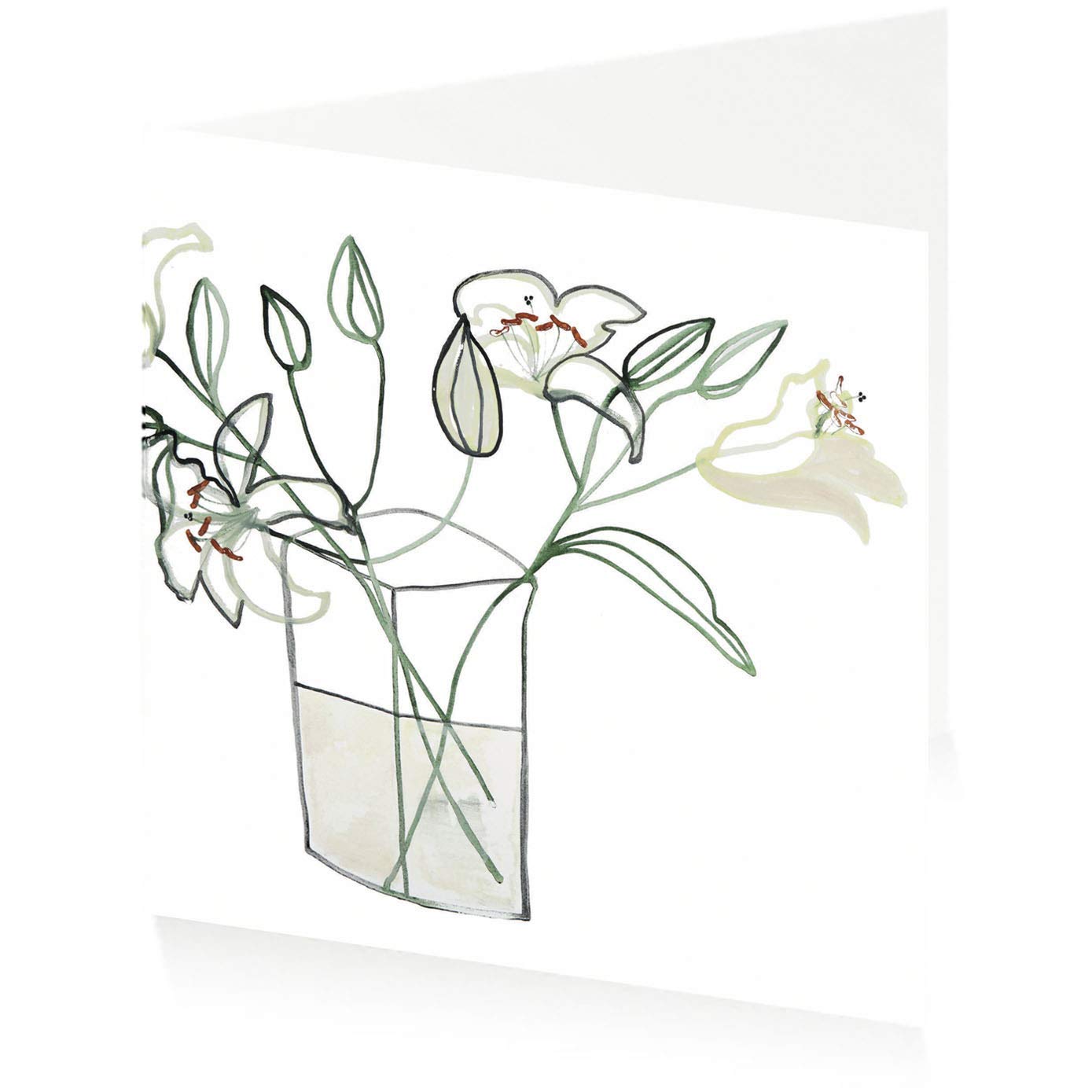 ArtPress Jessica Cooper Lily Sympathy Greeting Card (15 x 15 cm)