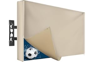 2WIN2BUY Outdoor TV Cover 71-75 Inch Weatherproof, Waterproof Outside TV Covers Heavy Duty 600D Oxford TV Covers Outdoor TV Screen Protectors Shield with Zippers for Flat Screen Outdoor TVs