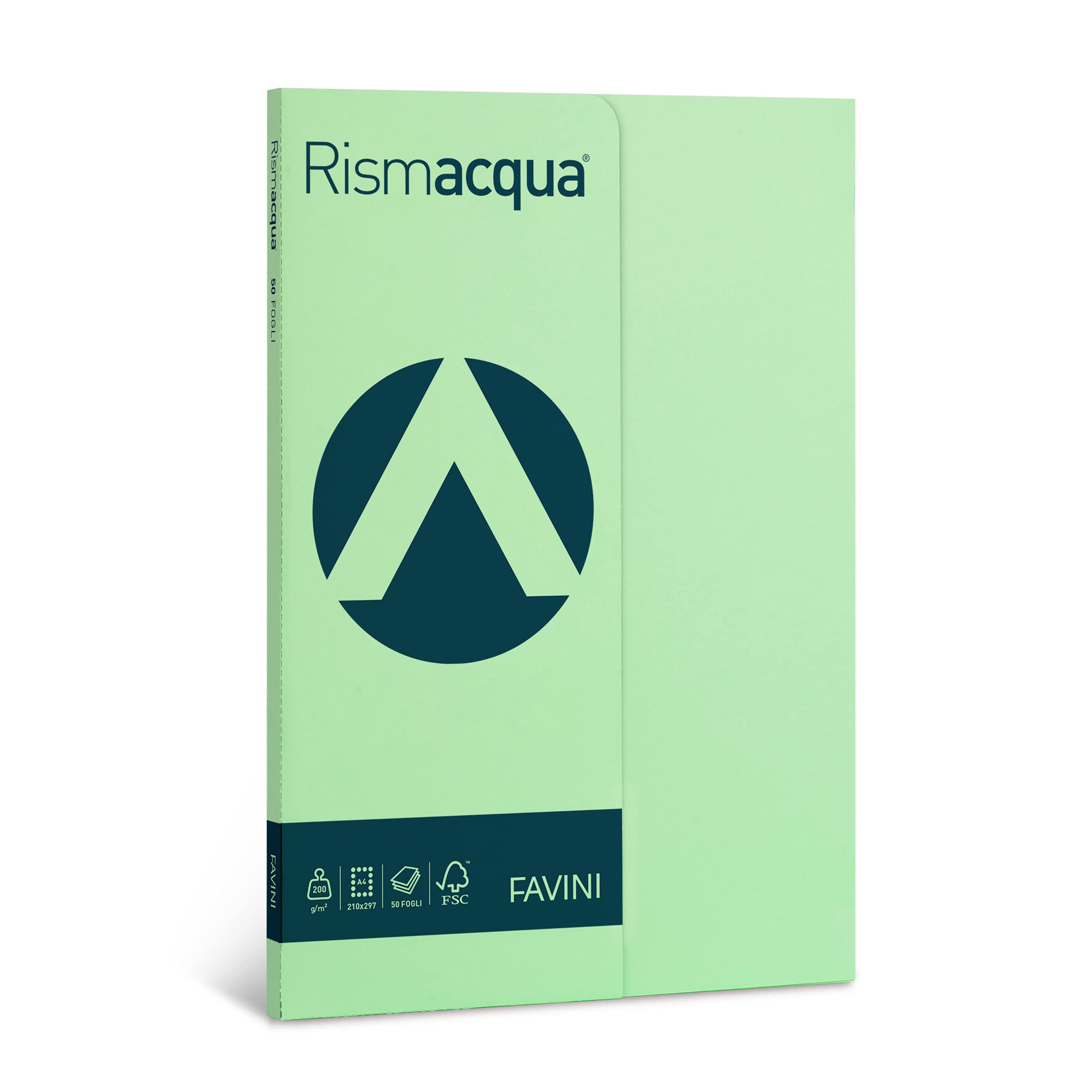FAVINI paper remacqua small a4 200g 50fg light green