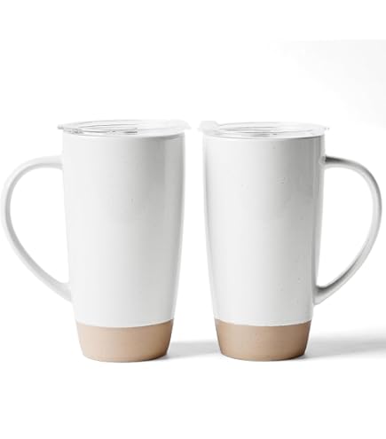 Amazon.com: TERESA'S TEASET Juego de tazas de café de cerámica con