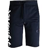 SCREENSHOT Mens Hip Hop Premium Classic Fit Urban Fleece Shorts - Street Fashion SweatShorts Ribbed Wasteband with Drawstring