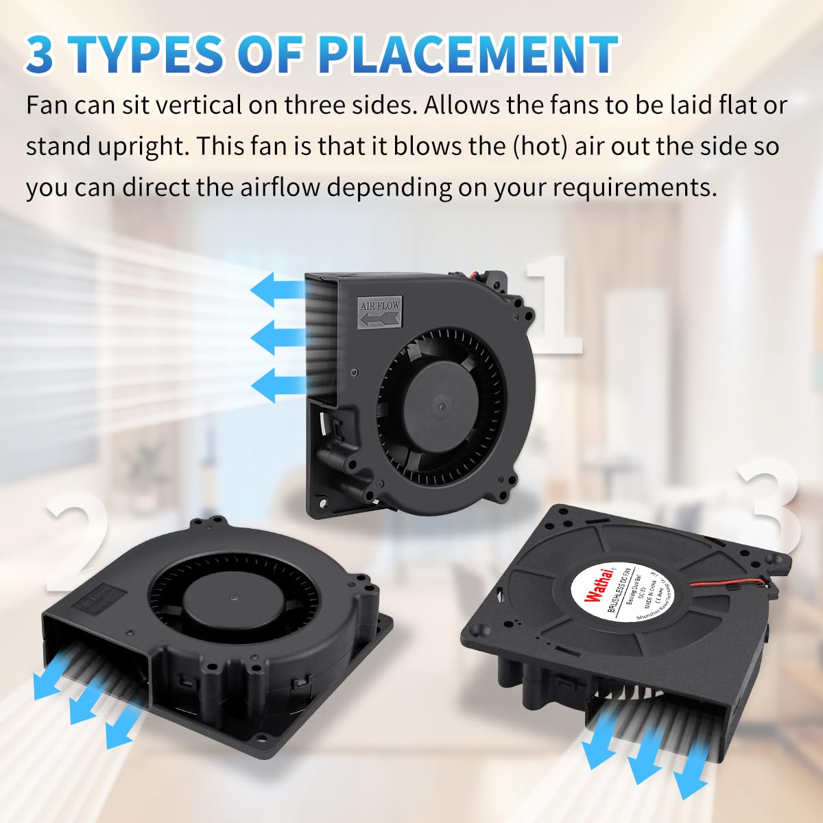 120mm X 32mm AC/EC Powered Centrifugal Blower Fan - 110V-240V, For