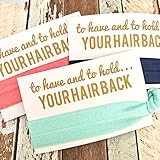 Bachelorette Hair Tie Party Favors (Assorted Solid Pastels) - Set of 5