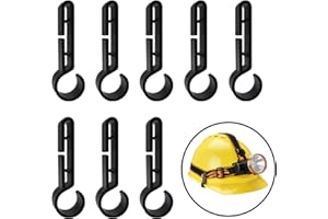 Qancekoo 8 PCS Non-Slip Helmet Clips for Headlamp, Headlight Clip Head Torch Hard Hat Hooks Rechargeable Headlamp Saver Clip 