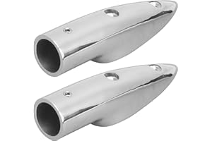 2pcs 7/8in Handrail End Cap, Marine Grade 316 Stainless Steel Rail End for Boat Handrail, Anti - Corrosion 22mm Tube Fitting 
