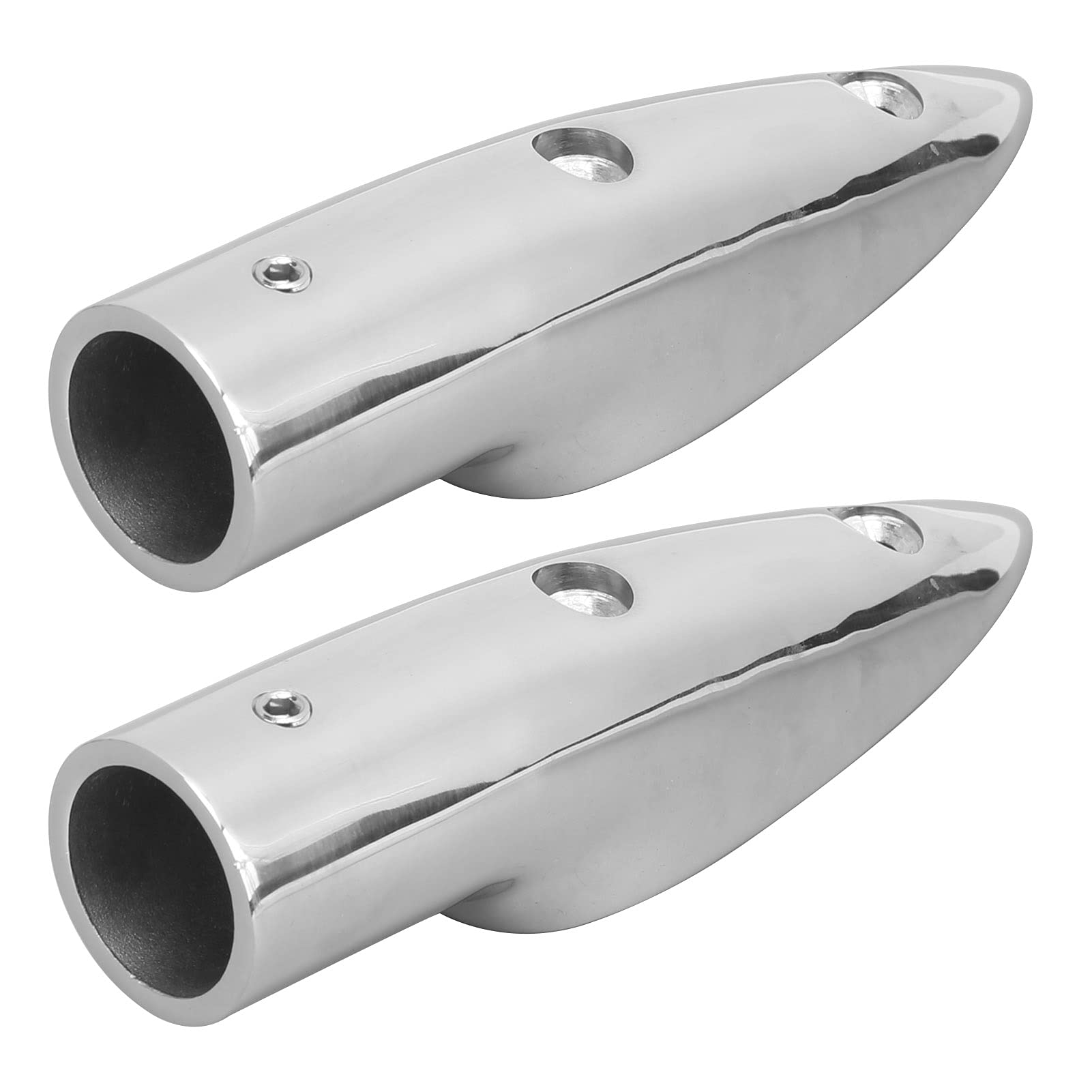 Photo 1 of Aramox Boat Rail End for Marine Boat, 2Pcs 7/8in Handrail End 316 Stainless Steel Anti- Accessory
