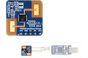 UEEKKOO Human Micro-Motion Detection mmWave Sensor Compatible with Raspberry Pi/Pi Pico/Jetson Nano/ESP32, 24GHz mmWave Radar, Based On S3KM1110, Adopt Frequency Modulated Continuous Wave (FMCW) Technology