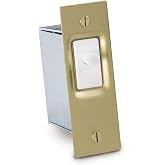 Gardner Bender GSW-SK Electrical Door Switch, SPST, Normally ON-Mom, 16A 125V AC, Brass/White