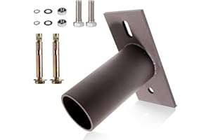 JC-LGL Slip Fitter Adapter Bracket with 2-3/8in OD Tenon, Light Fixture Mounting Bracket Rustproof Rainproof for Outdoor Parking Lot Lights Flood Lights Post Top Light, Durable Steel, Dark Bronze
