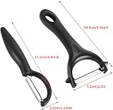 FUYOAL 2 Pcs Y Shaped Swivel Potato Peeler I Shaped Stainless Steel Vegetable view 4