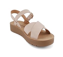 Soda CHESTER ~ Women Flat Sandals Flatform Ankle