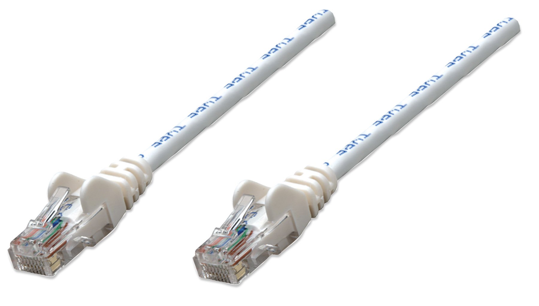 Intellinet Network Patch Cable, Cat5e, 1m, White, CCA, U/UTP, PVC, RJ45, Gold Plated Contacts, Snagless, Booted, Polybag