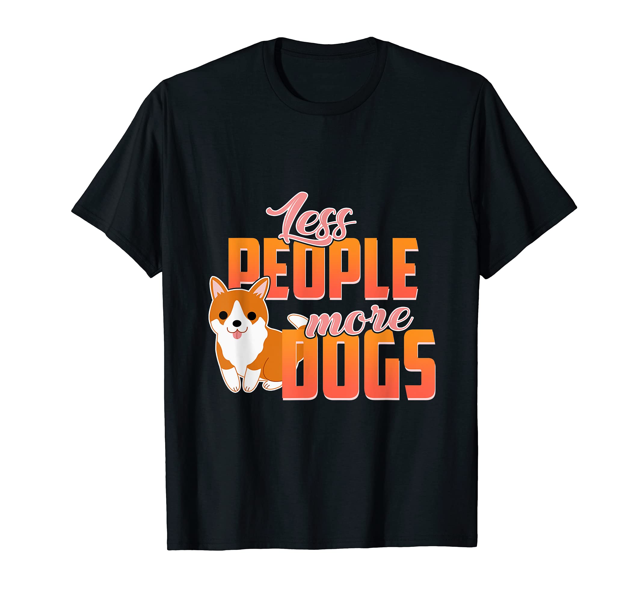 Less People More Dogs Pet Puppy Paws Dog Breed Bone Dogs Paw T-Shirt
