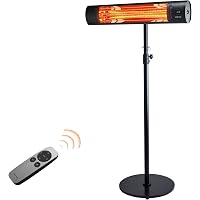 Amazon.com : Hiland HIL-1500DI Electric Patio Heater, 1500 Watts w/Variable  Heat Control, Tall, Black : Patio, Lawn u0026 Garden