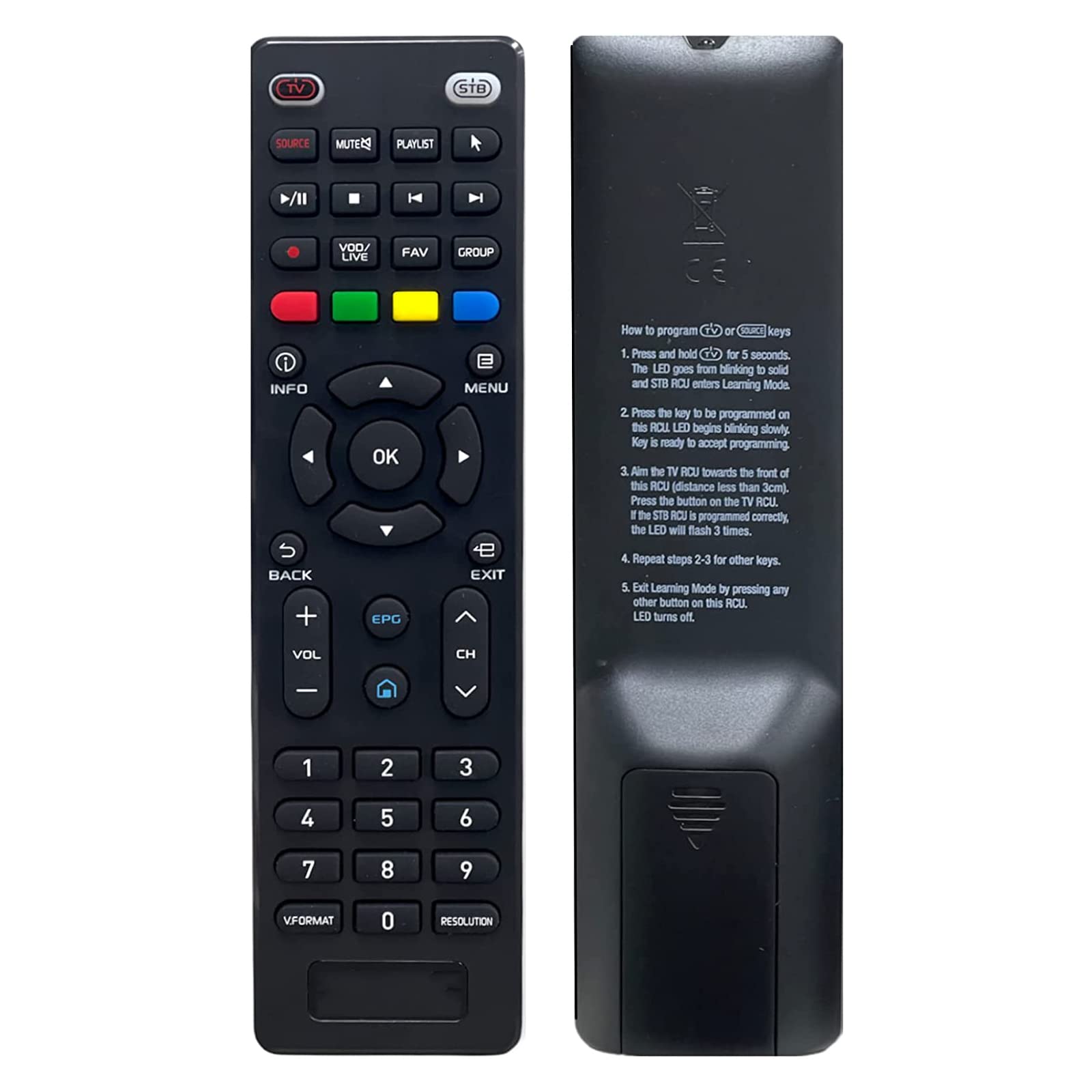 VINABTY Replacement O2F9 Learning Remote Control fit for Dreamlink Formuler Z10 Pro Max, Z10, Z8 Pro, Z8, Z+, Z Neo, Z Nano, Z Alpha, Z7+, Z7+ 5G, ZX, ZX 5G Set TV Box