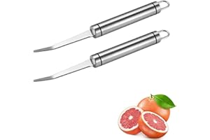 Grapefruit Knives 2 Pack,Curved Serrated Grapefruit Knife,Fruit Slicer Cutter Small Serrated Knife Kitchen Curved Grapefruit 