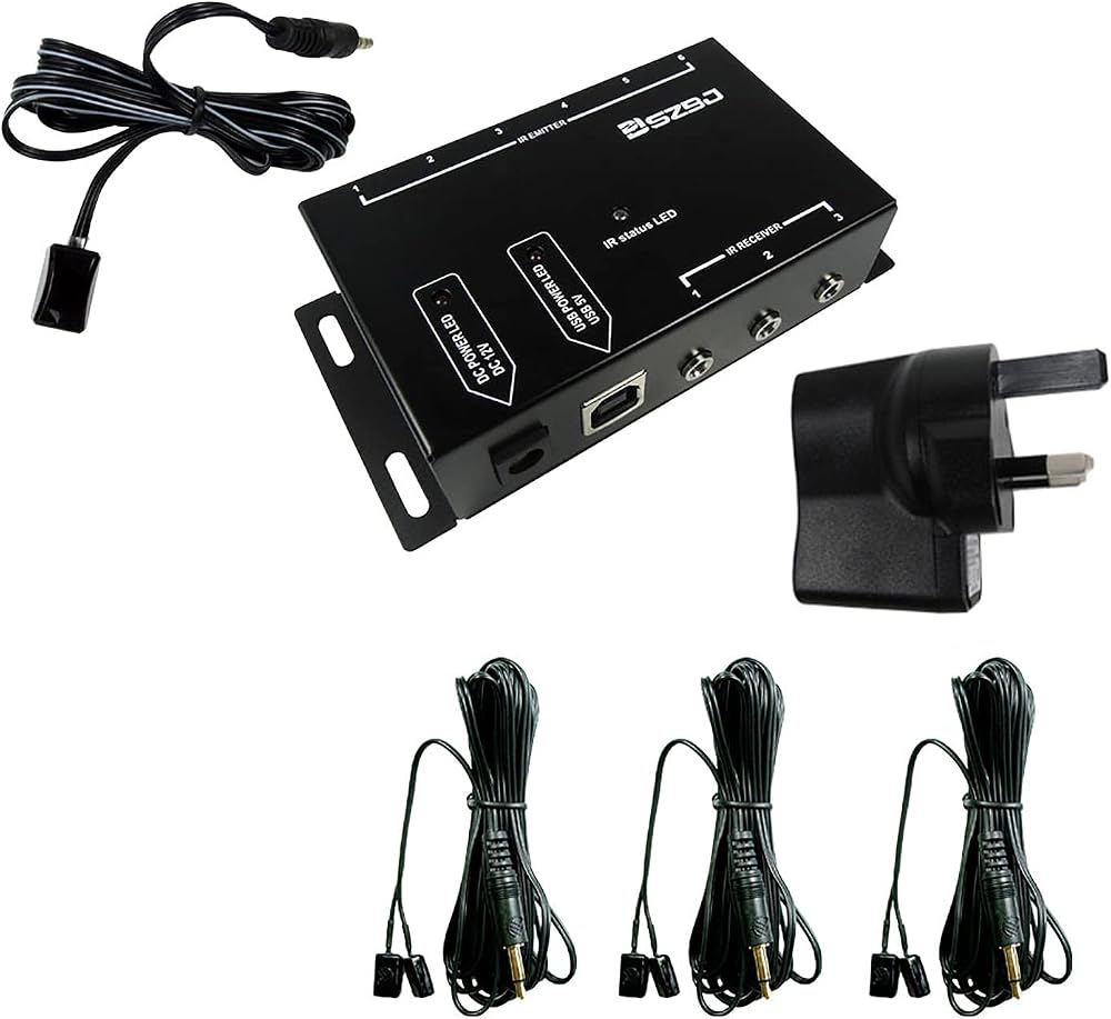 SZBJ IR Repeater Extender Infrared Remote Control Emitter System 3 Dual Head