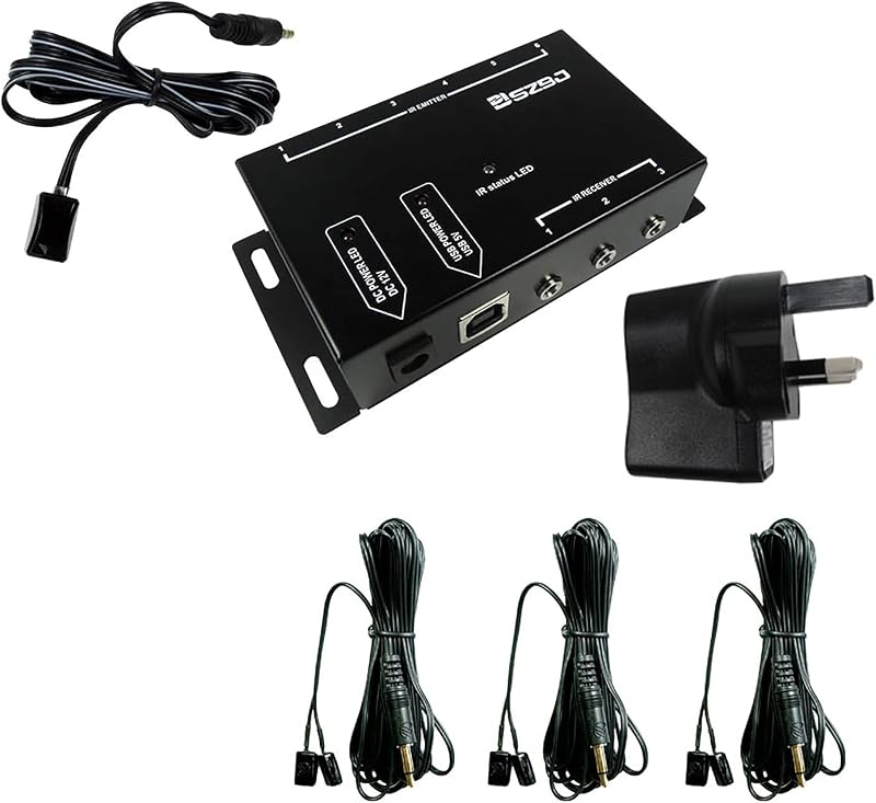 SZBJ IR Repeater Extender Infrared Remote Control Emitter System 3 Dual Head