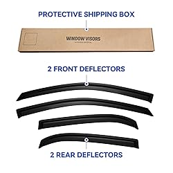 YQAUTEC Window Rain Guards for 2010 2011 2012 2013