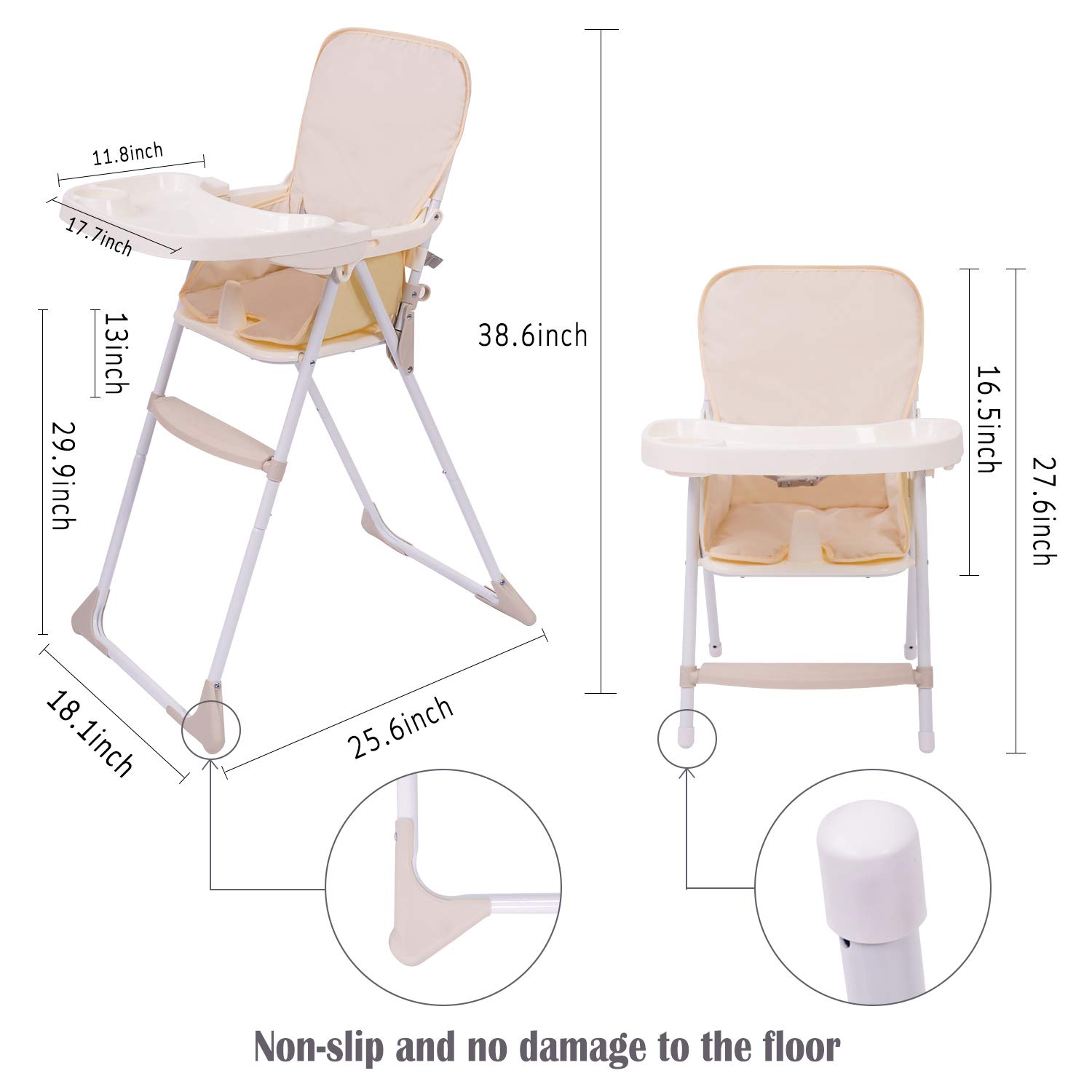 baby high chair wooden legs